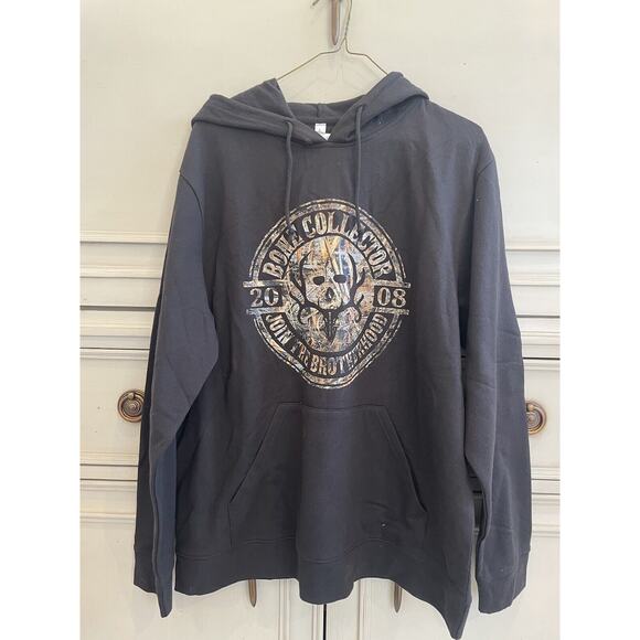 Bone Collector 2008 Join The Brotherhood Black‎ Hoodie Hunting Size Large - Picture 1 of 5
